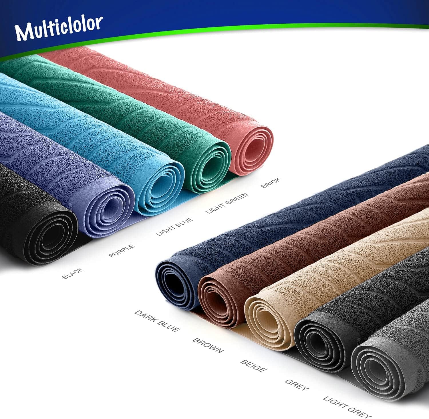 Premium PVC Cat Litter Box Mat, Durable Urine-Resistant Trapping Rug, Phthalate-Free, Scatter Control, 35" x 23", Grey